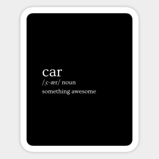 Dictionary car definition Sticker